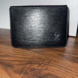 Louis Vuitton Black Epi Leather Card Holder